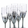 Набор 6 бокалов для шампанского 170 мл "Омбре Дымка", фотография 2. Интернет-магазин ЛАВКА ПОДАРКОВ